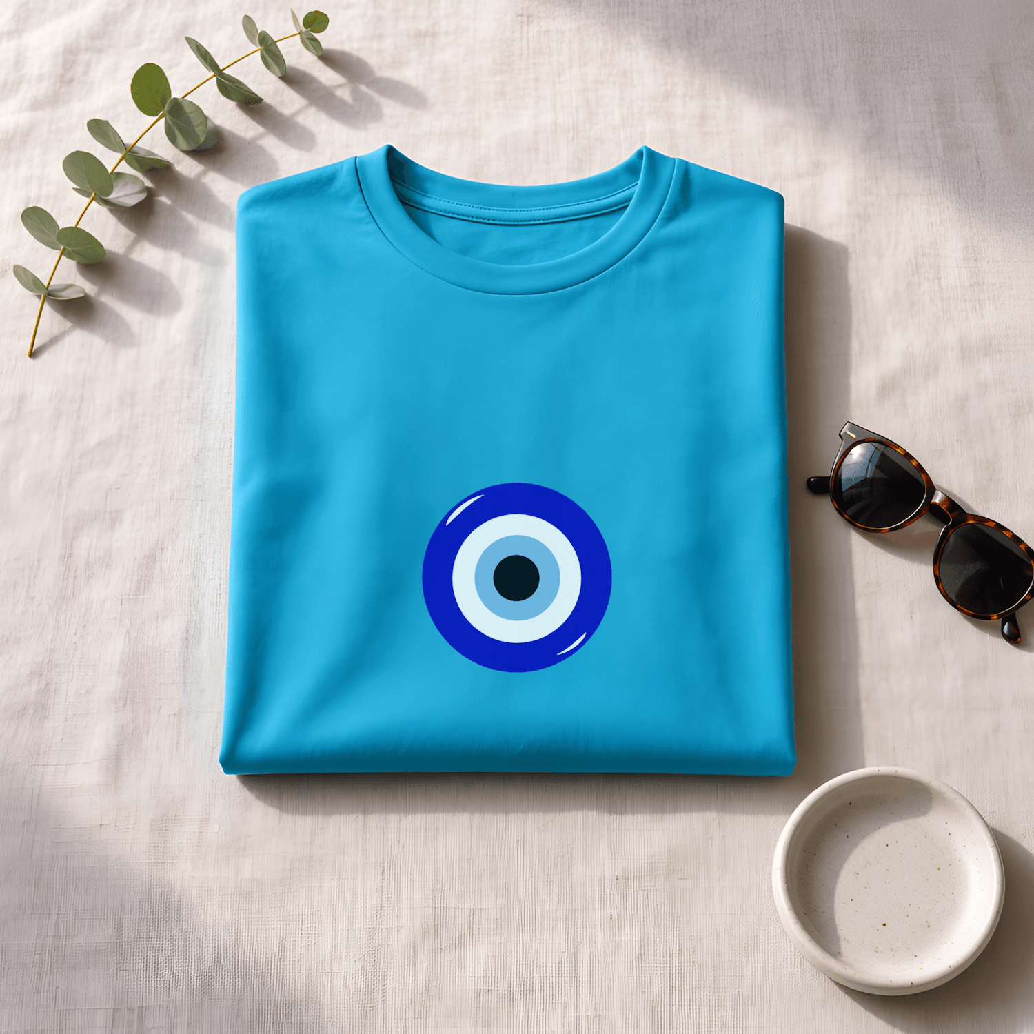 Evil eye Unisex Crew T Shirt - Everyday Style with Protective Symbolism