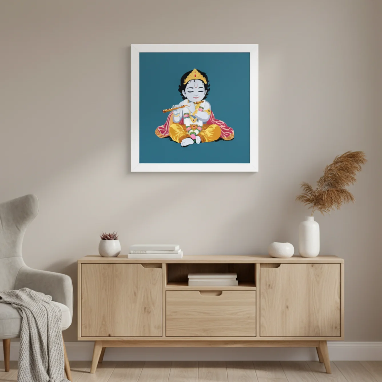 Baby Krishna - Framed poster - Image 2