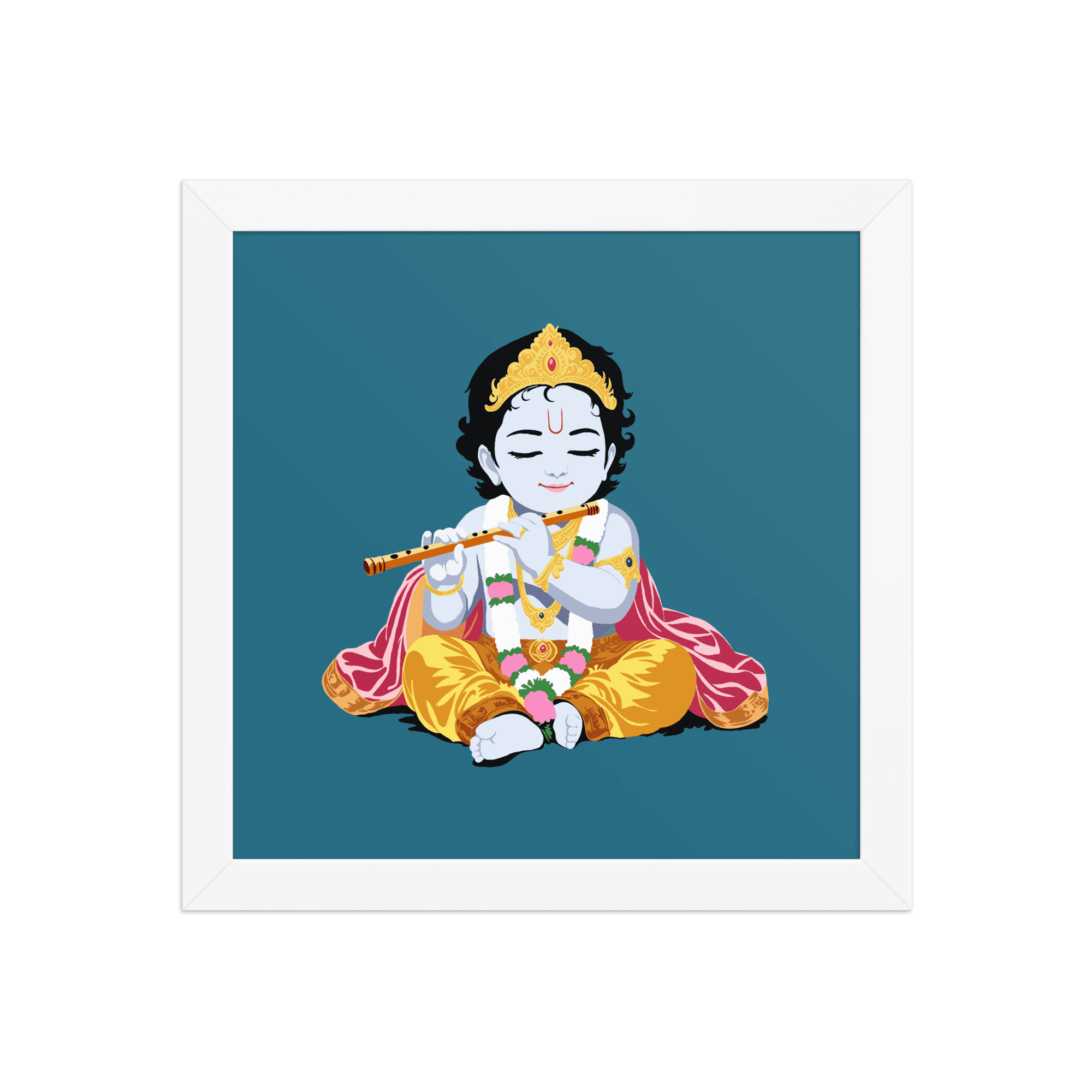 Baby Krishna - Framed poster