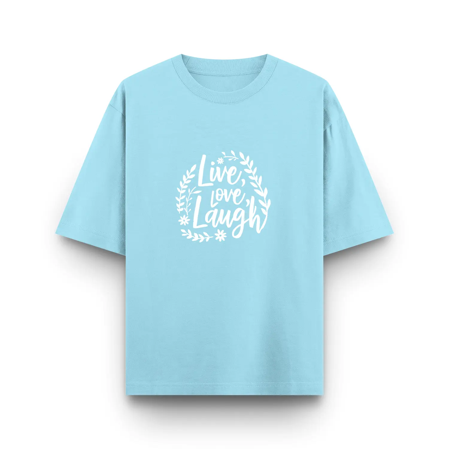 Live Love Laugh Unisex Oversized T Shirt - 100% Cotton comfort - Image 10