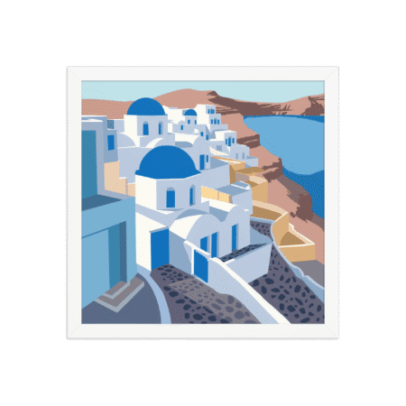 Santorini - Framed poster