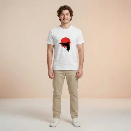 Samurai Unisex Crew T Shirt - Strength, Discipline & Timeless Style