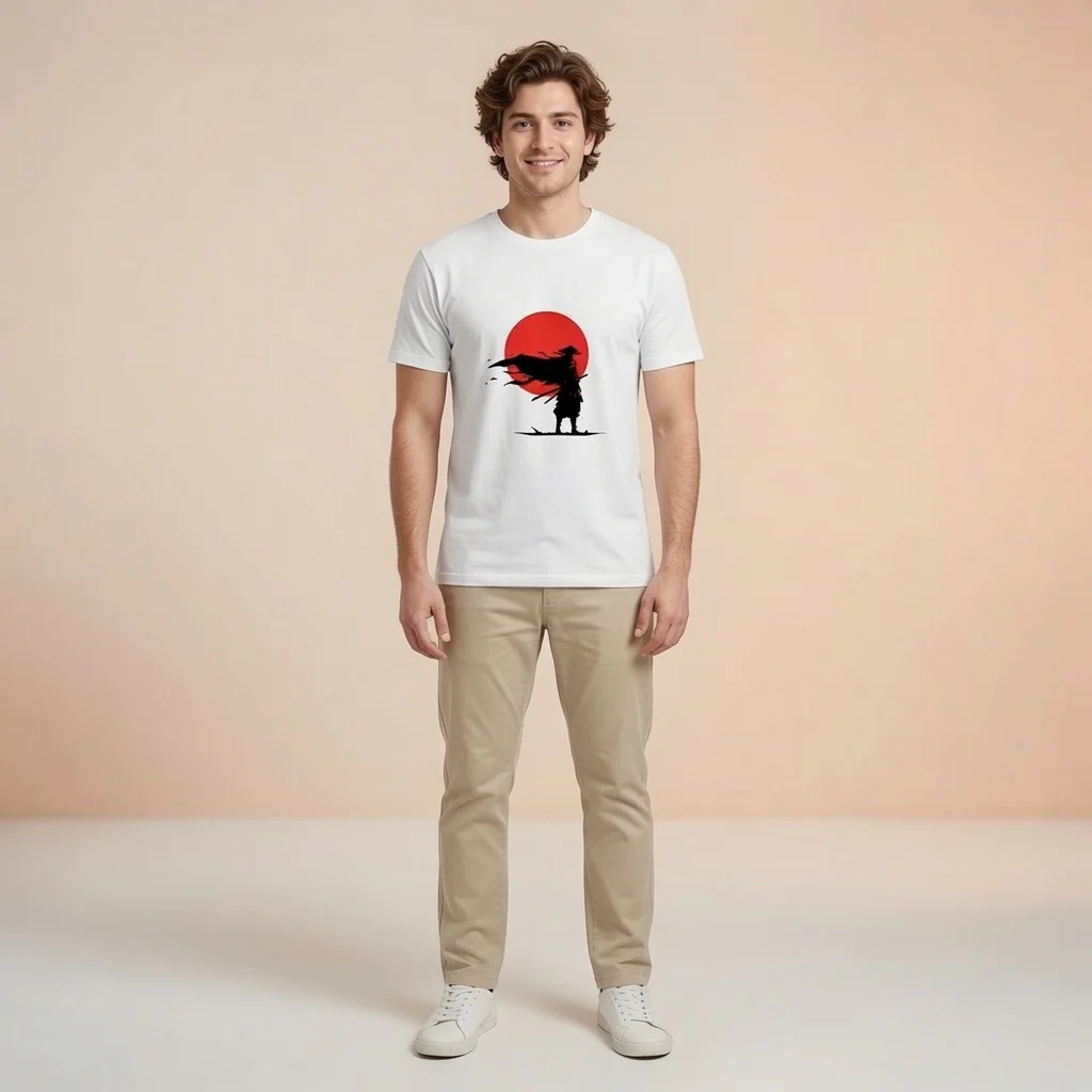 Samurai Unisex Crew T Shirt - Strength, Discipline & Timeless Style