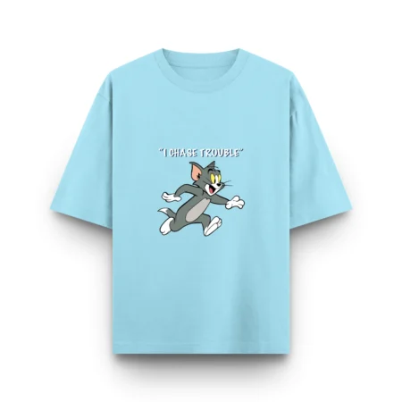 Chase duo – “I Chase Trouble” Unisex Oversized T-Shirt