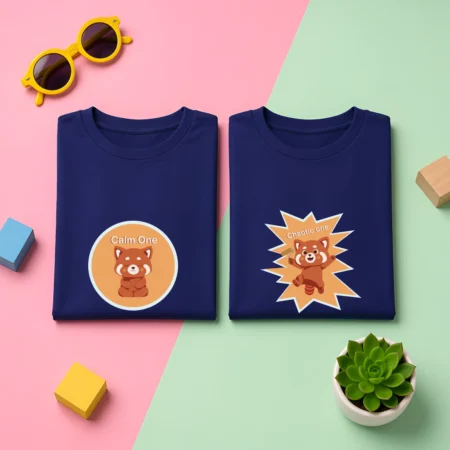 Calm & Chaotic Fox Matching T-Shirts