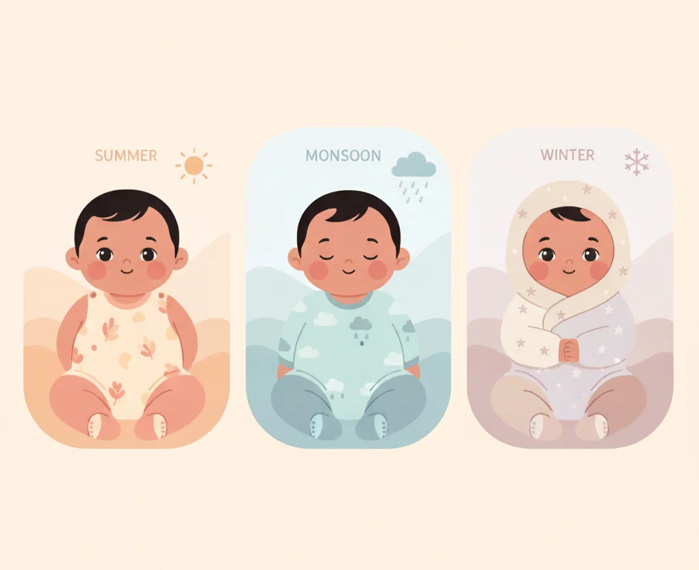 Best baby romper designs suitable for Indian summer, monsoon and winter weather