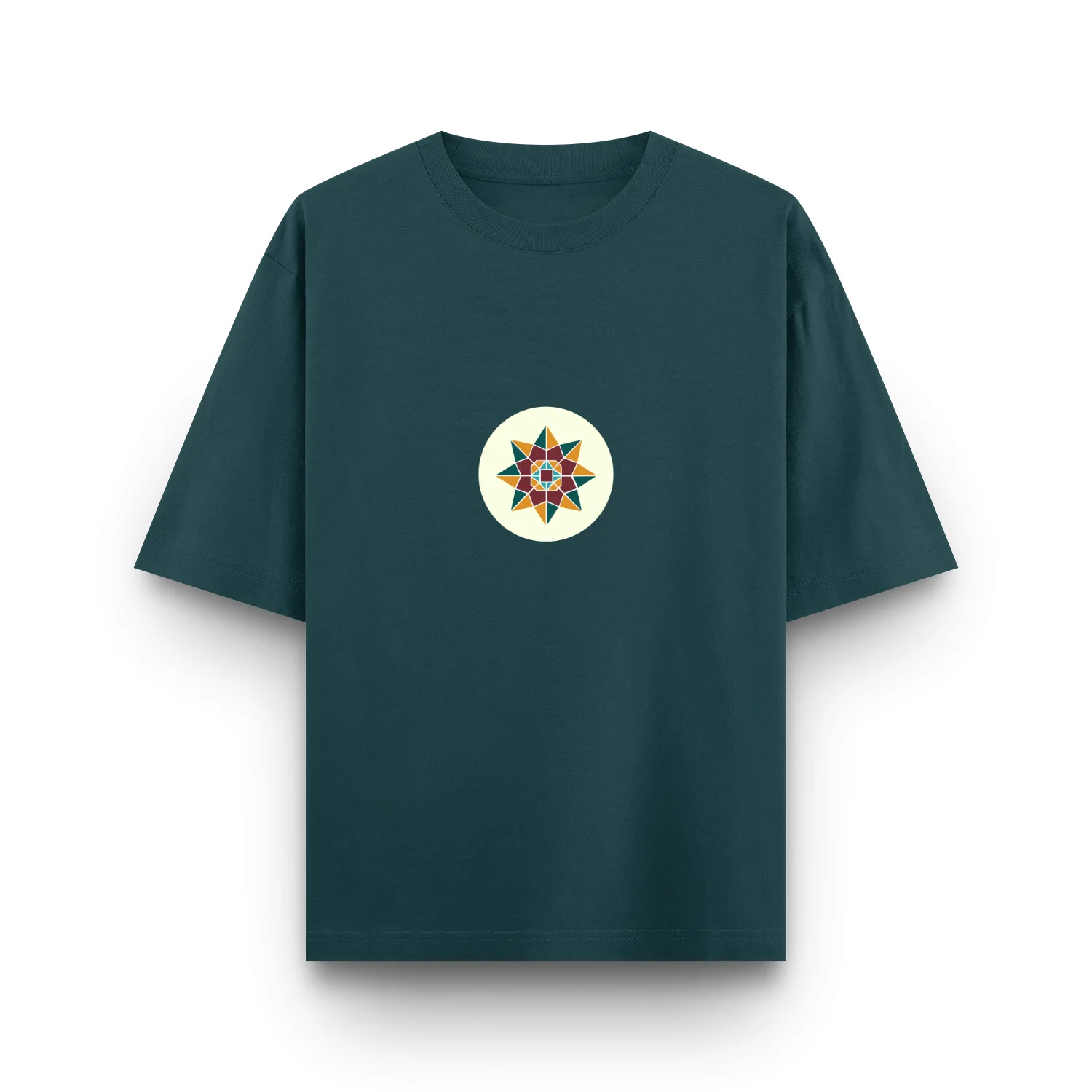 Petrol blue Celestial Star unisex oversized t shirt front view