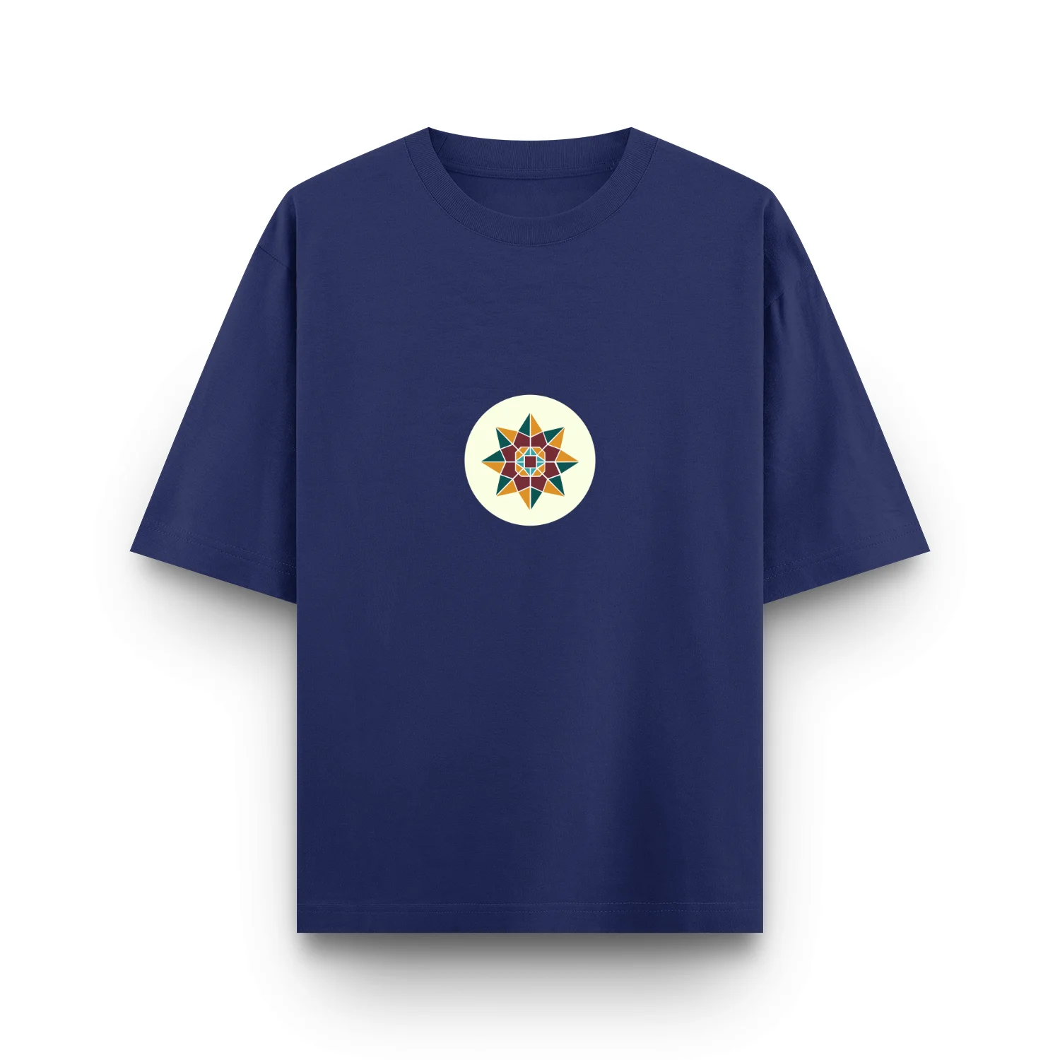 Royal blue Celestial Star unisex oversized t shirt front view