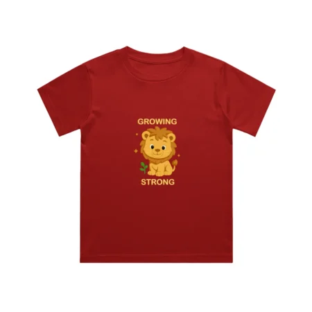 Baby Lion Kids T Shirt red