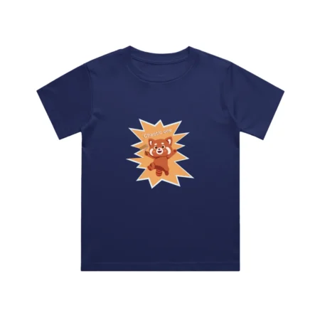 Chaotic fox kids t shirt Royal blue front view