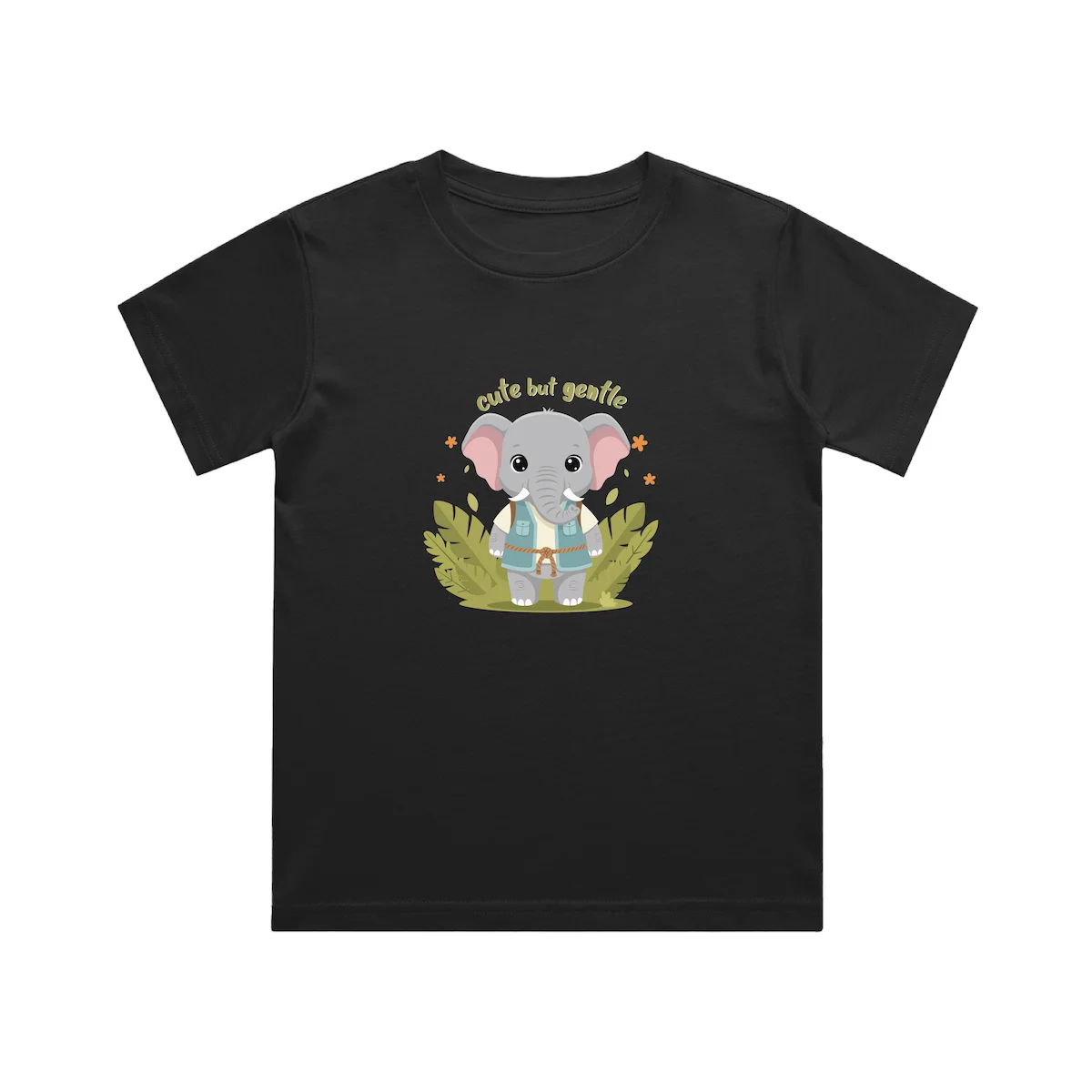 Ellie elephant kids tshirt black