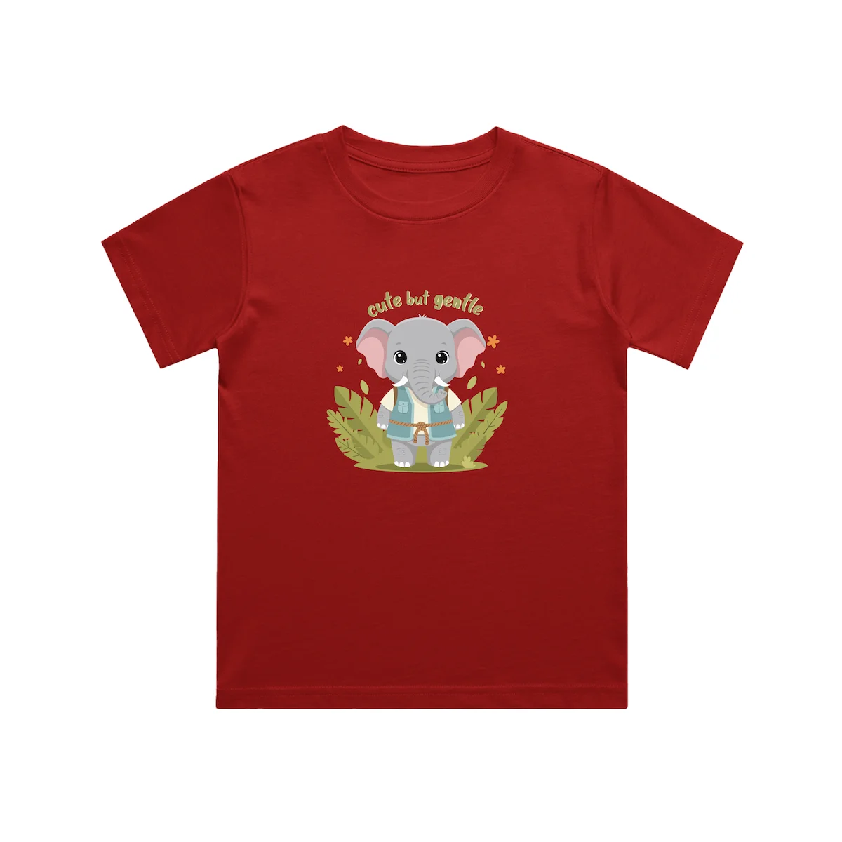 Ellie elephant kids tshirt red
