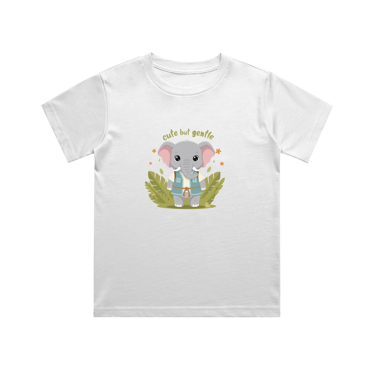 Ellie elephant kids tshirt white