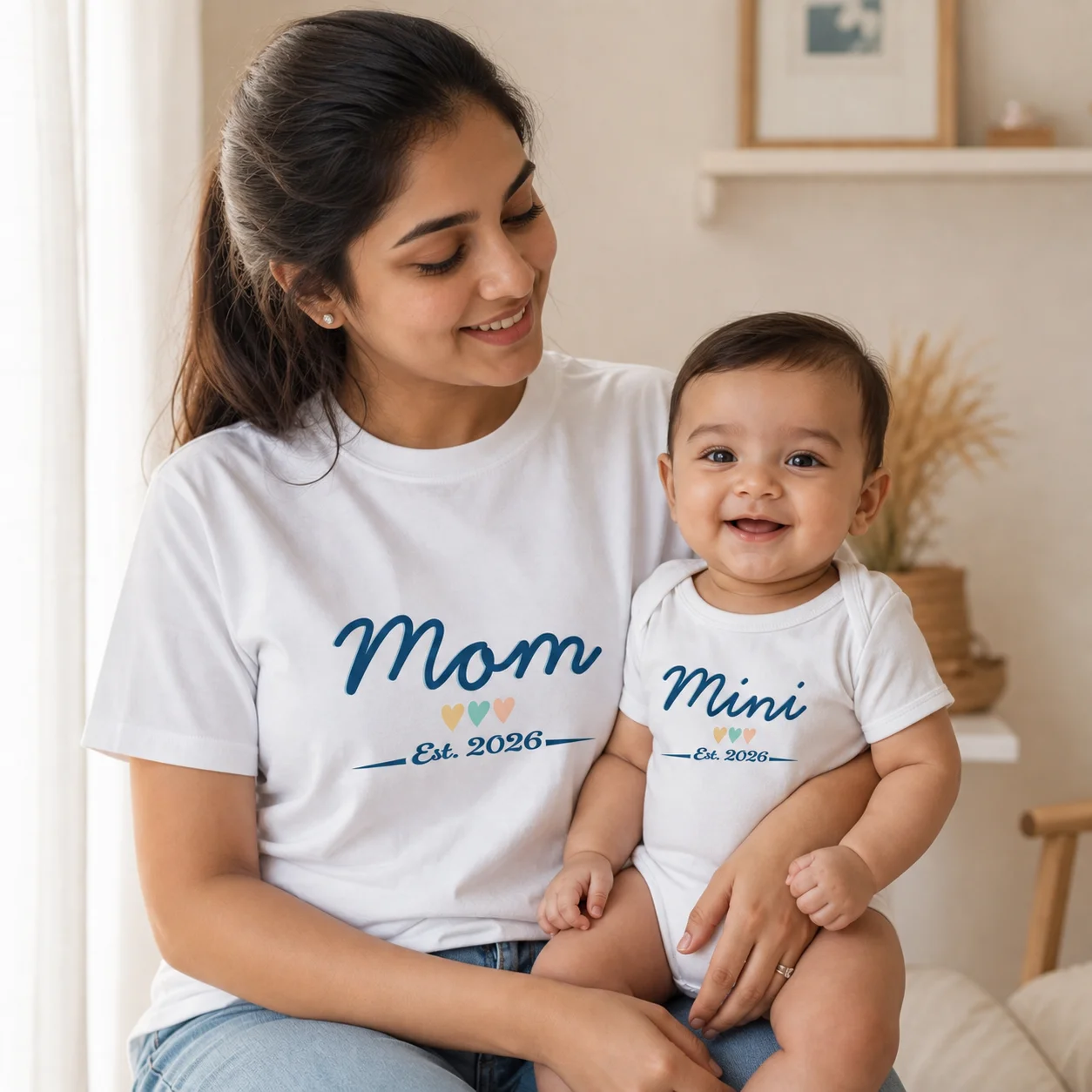 Mom & Mini Est. 2026 Matching Set image