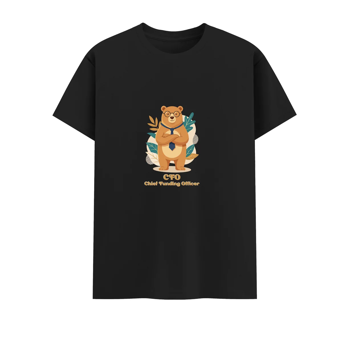 Bear Dad Tshirt CFO Flatlay Black coloured