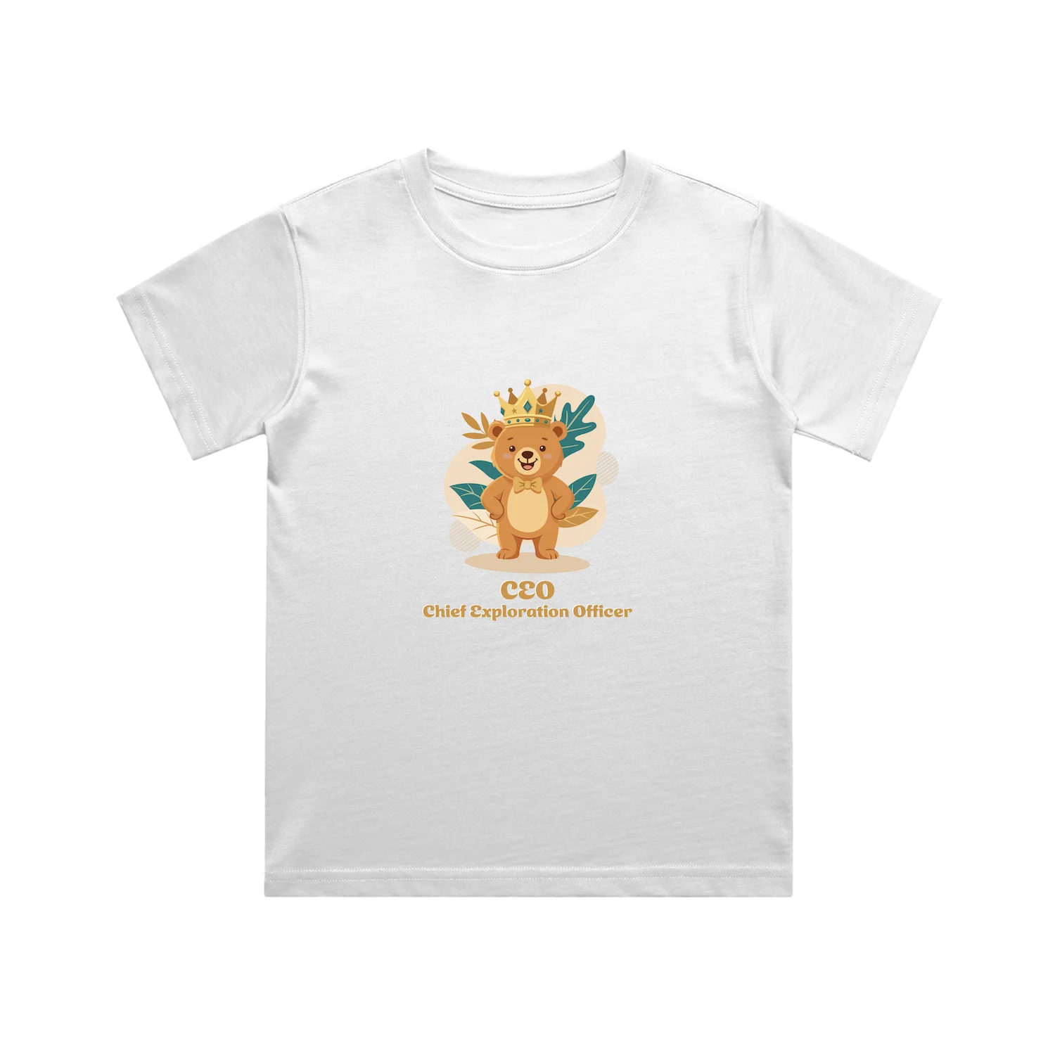 Flat lay mockup of Bear Kid T-shirt white