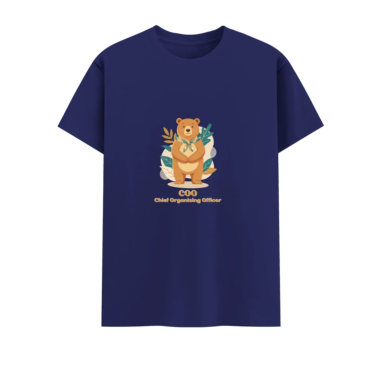 Bear Mom T-shirt flat lay mockup Royal blue coloured