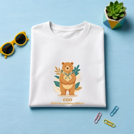Bear Mom COO White folded