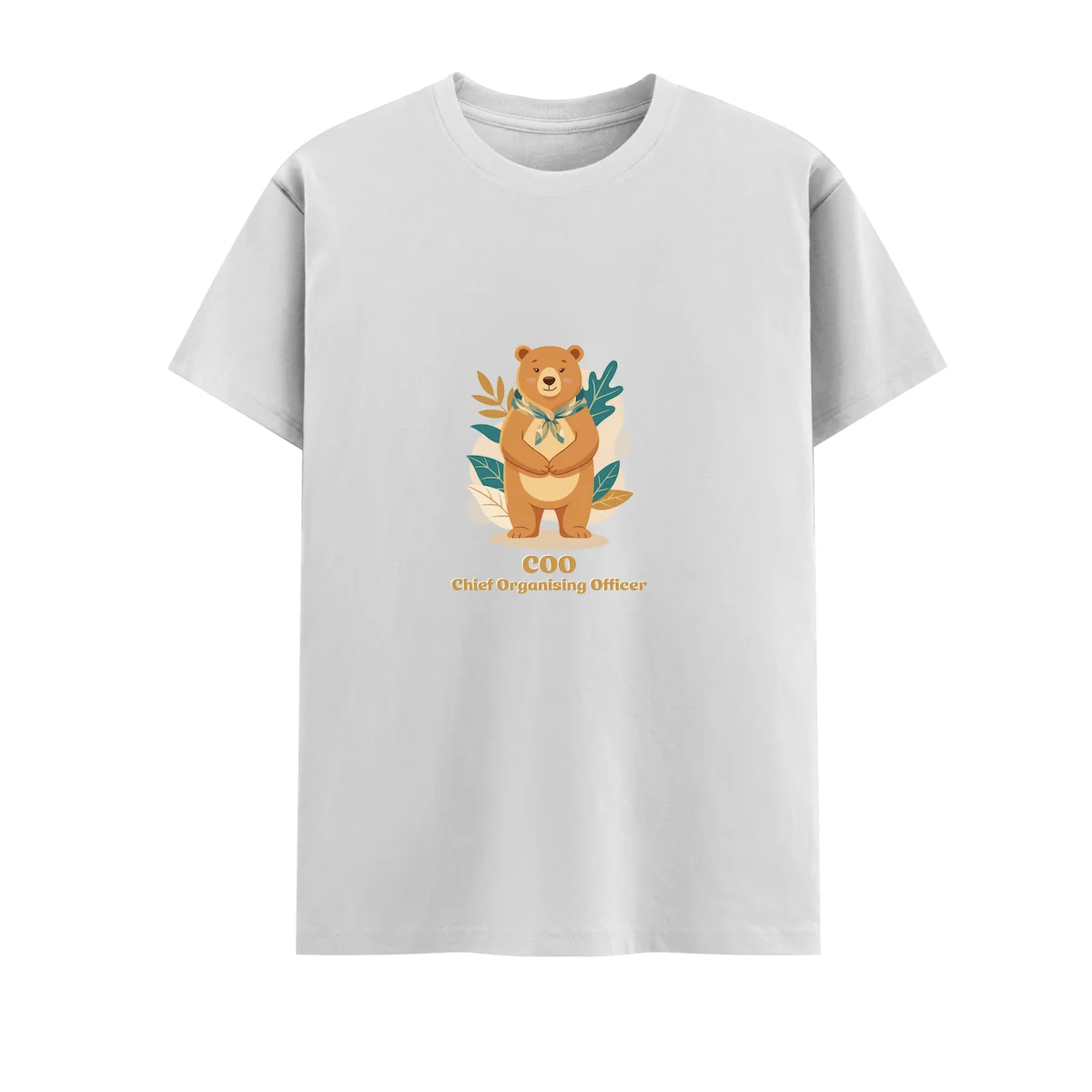 Bear Mom T-shirt flat lay mockup white coloured